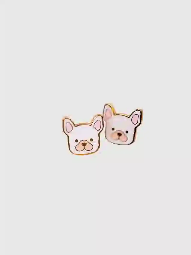 Pendientes de rosca con diseño de perro