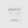 Pendientes de rosca «Tiny Peachy Heart» de Pierced Co