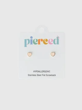 Pendientes de rosca «Tiny Peachy Heart» de Pierced Co
