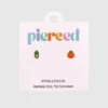 Pendientes de rosca «Vaina de guisante» / «Tomate» de Pierced Co