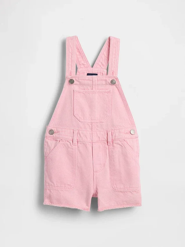Peto corto de denim ultrasuave para bebés y niños