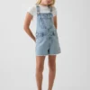 Peto corto holgado de denim para niño