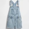 Peto corto holgado de denim para niño