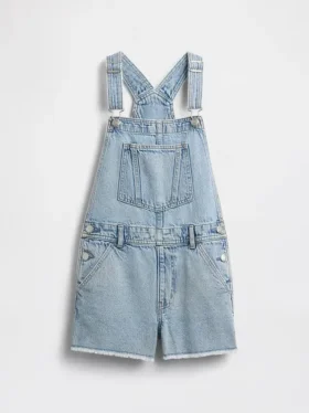 Peto corto holgado de denim para niño