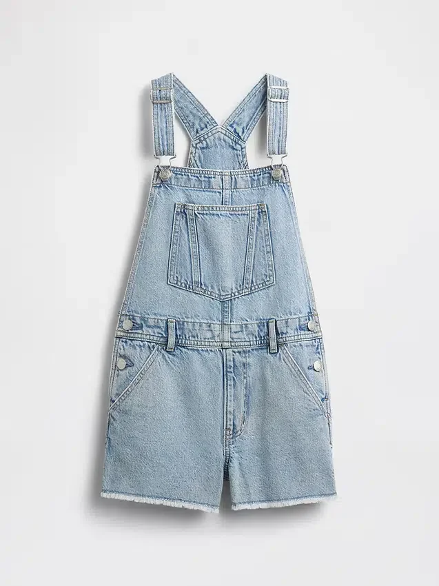 Peto corto holgado de denim para niño