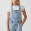 Peto corto holgado de denim para niño