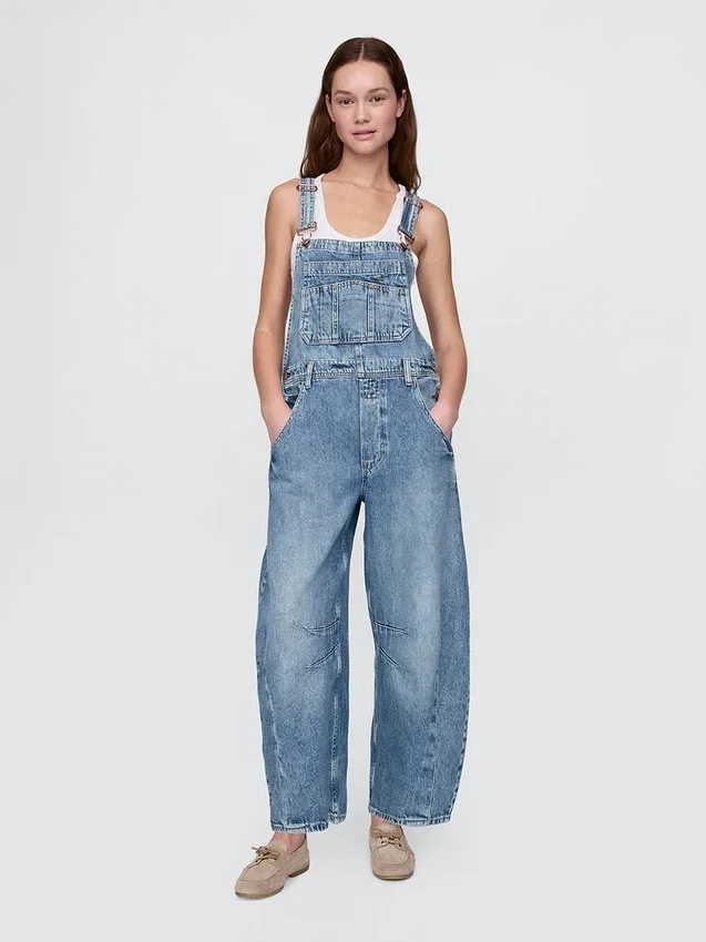 Peto de denim ultrasuave con diseño en forma de herradura
