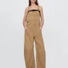 Peto de denim ultrasuave con diseño en forma de herradura