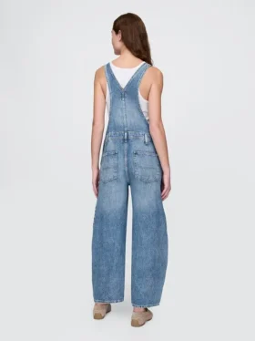 Peto de denim ultrasuave con diseño en forma de herradura
