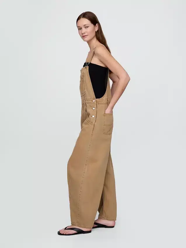 Peto de denim ultrasuave con diseño en forma de herradura