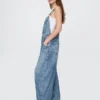 Peto de denim ultrasuave con diseño en forma de herradura