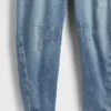 Peto de denim ultrasuave con diseño en forma de herradura