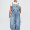 Peto de denim ultrasuave con diseño en forma de herradura