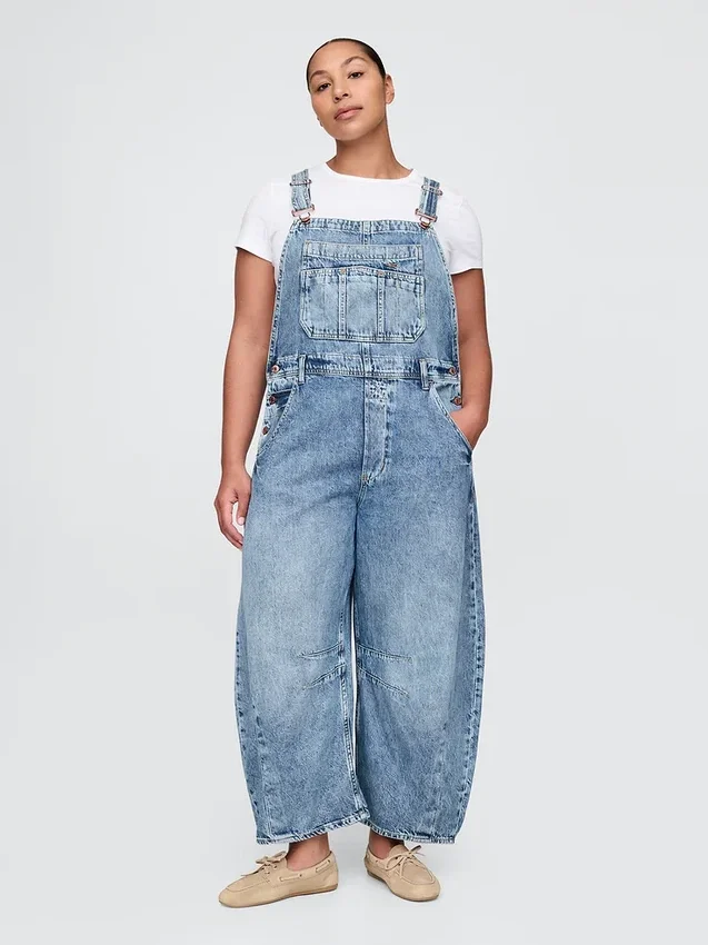 Peto de denim ultrasuave con diseño en forma de herradura
