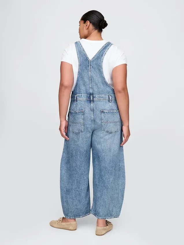Peto de denim ultrasuave con diseño en forma de herradura