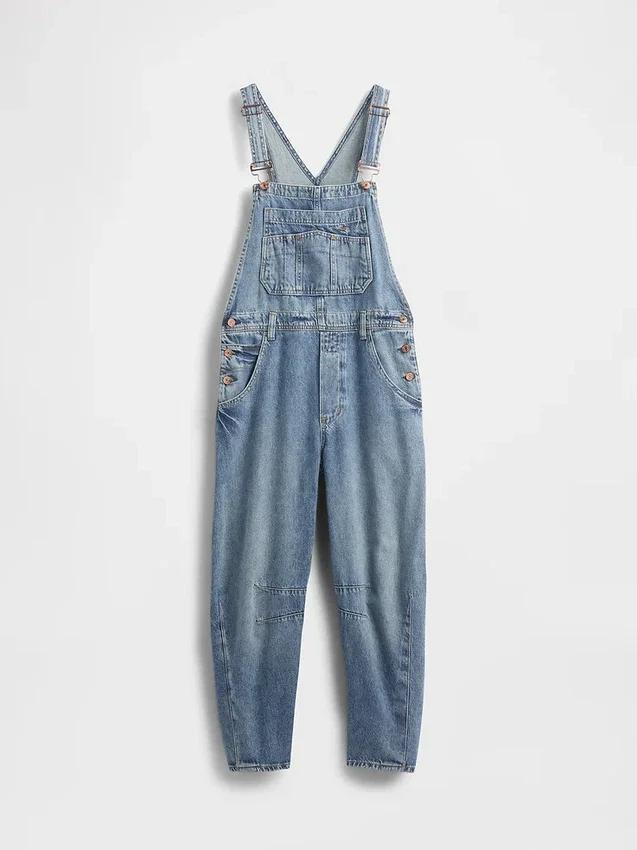 Peto de denim ultrasuave con diseño en forma de herradura