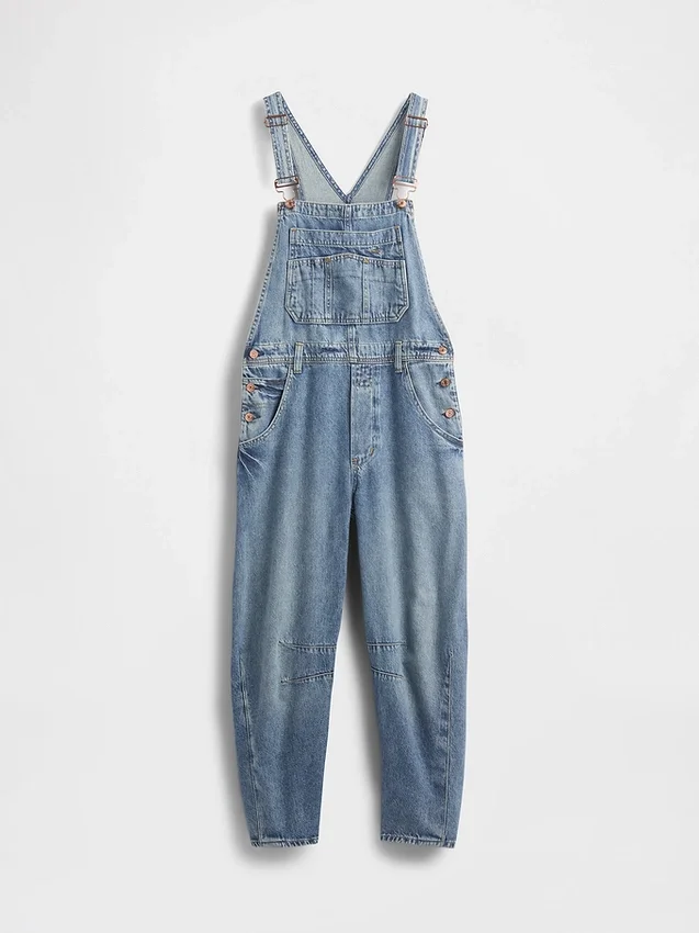 Peto de denim ultrasuave con diseño en forma de herradura