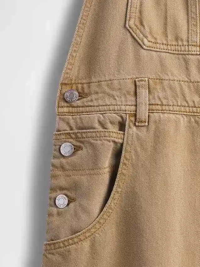 Peto de denim ultrasuave con diseño en forma de herradura