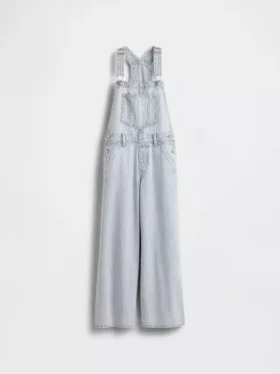 Peto holgado de denim a rayas para niños