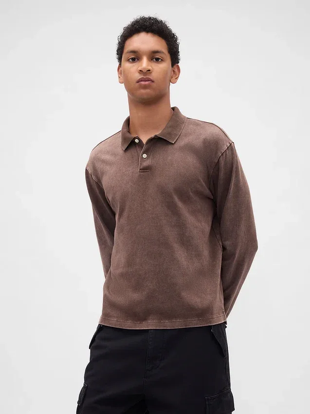 Polo de jersey grueso
