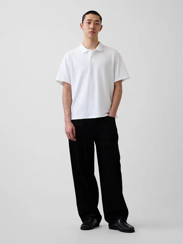 Polo de piqué holgado