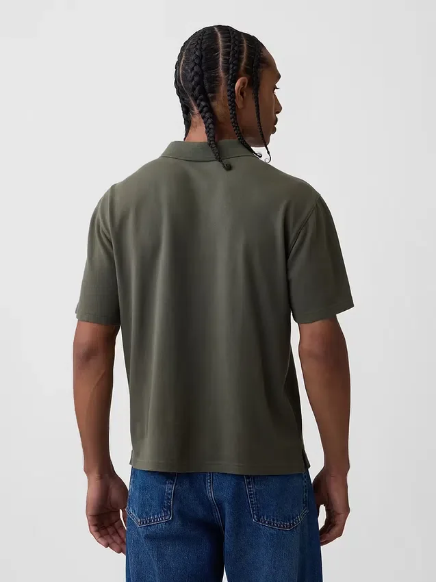 Polo de piqué holgado