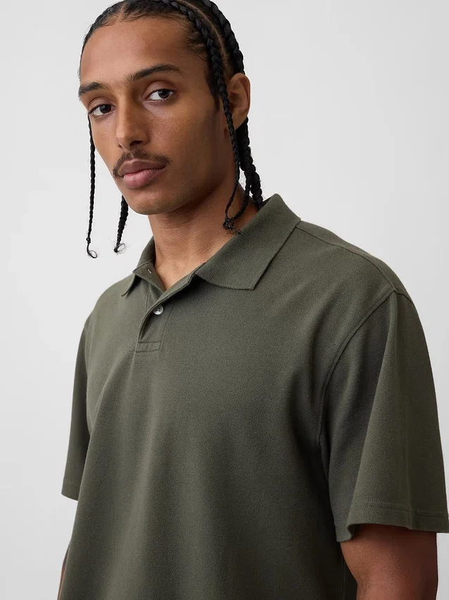 Polo de piqué holgado