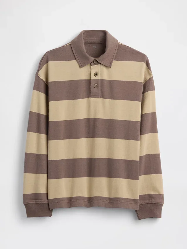 Polo infantil de peso grueso y corte holgado