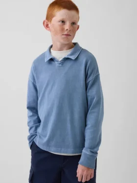 Polo infantil de peso grueso y corte holgado