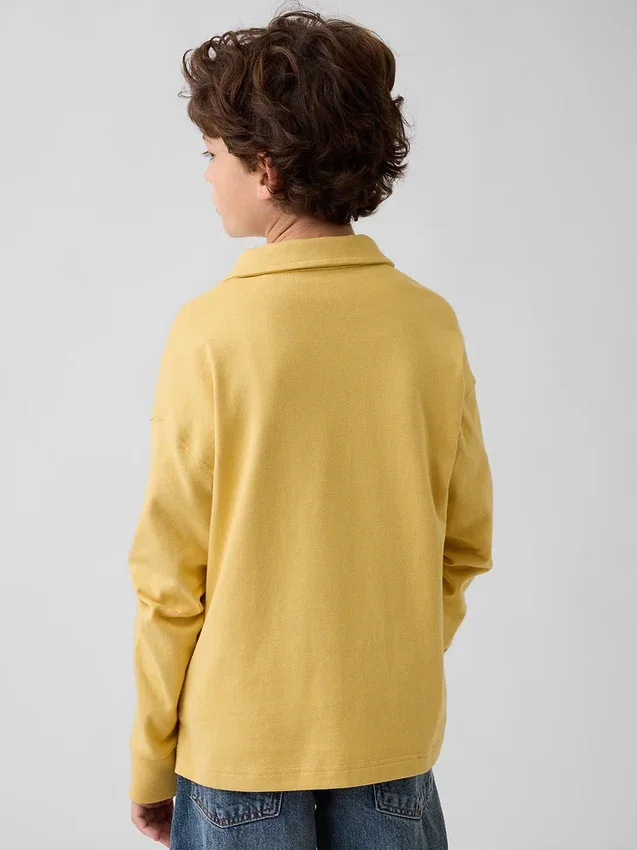 Polo infantil de peso grueso y corte holgado