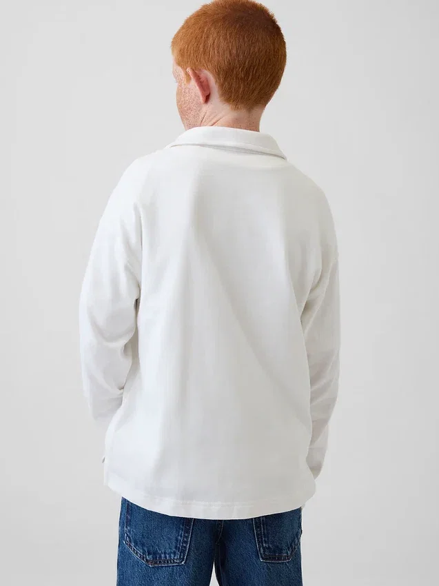 Polo infantil de peso grueso y corte holgado