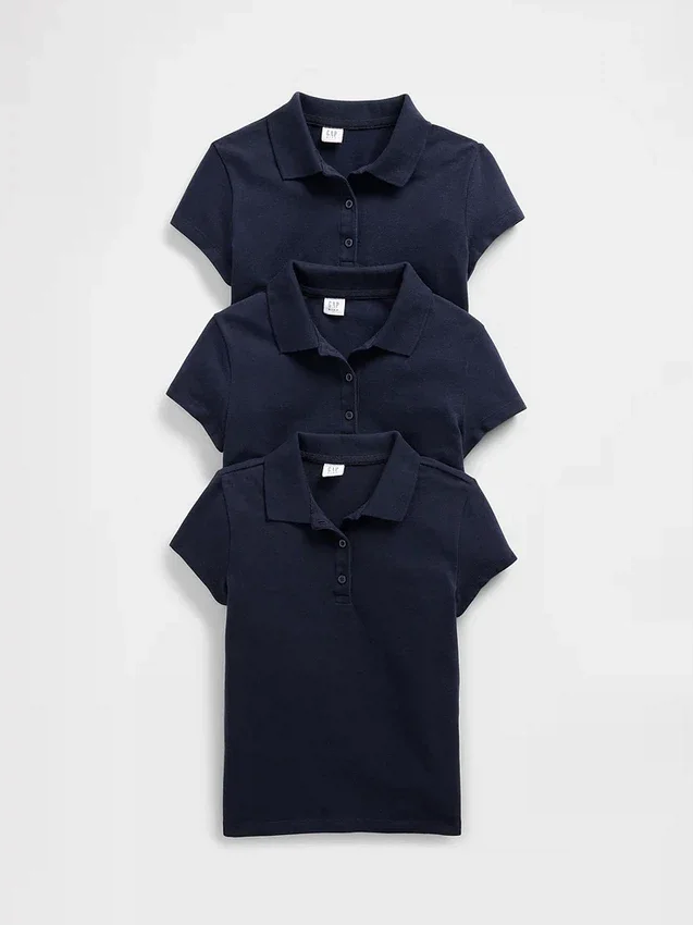 Polos de uniforme para niños (pack de 3)