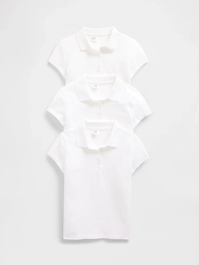 Polos de uniforme para niños (pack de 3)