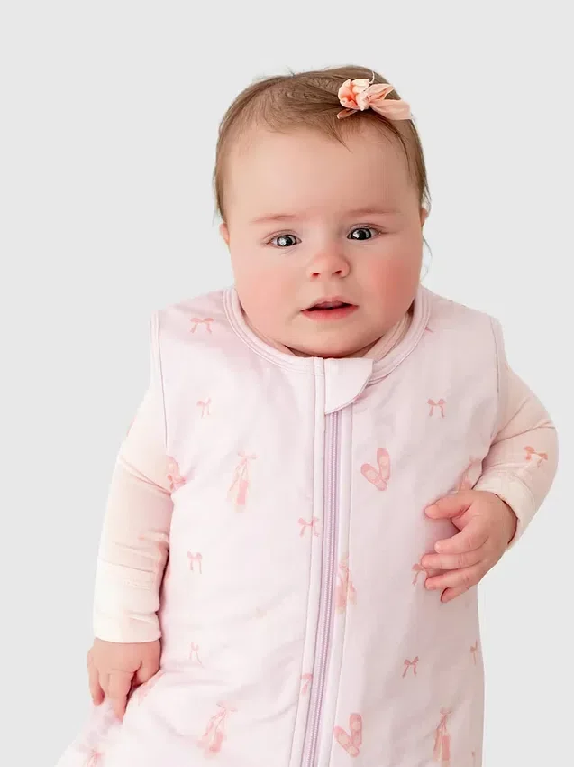 Saco de dormir «Little Ballerina» de bambú, de 0 a 12 meses