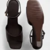 Sandalias de cuña de piel vegana