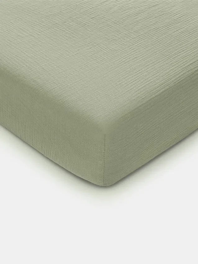 Sábana bajera ajustable de muselina de Comfy Cubs