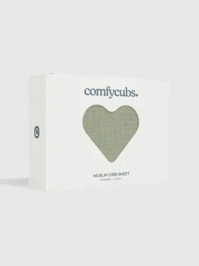 Sábana bajera ajustable de muselina de Comfy Cubs