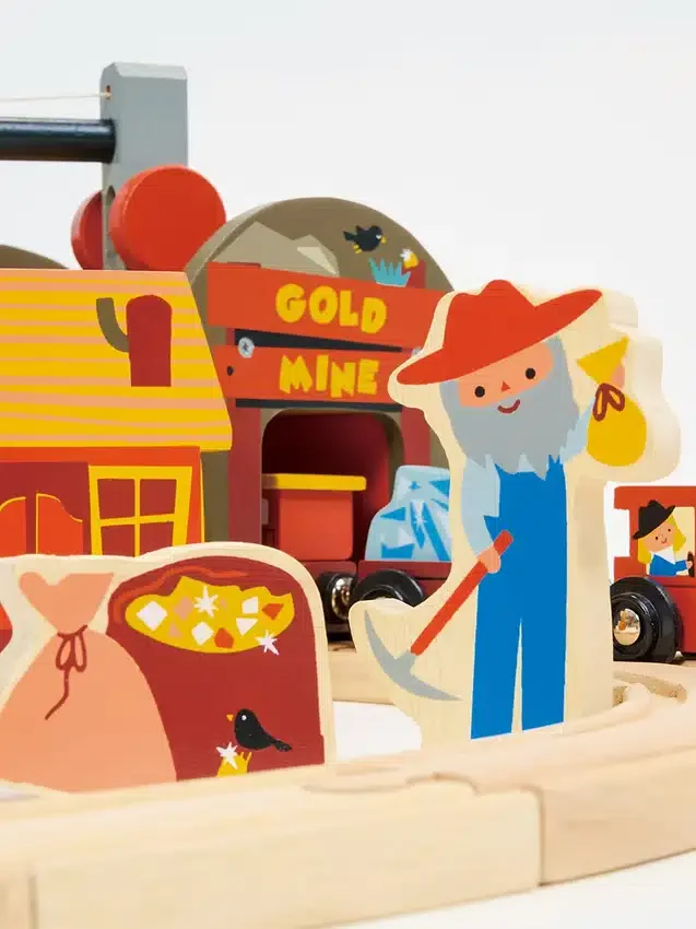 Set de tren de la mina de oro
