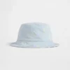 Sombrero de pescador de denim con margaritas para bebés y niños