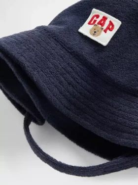 Sombrero de pescador de rizo para bebés y niños con el logotipo de Brannan Bear