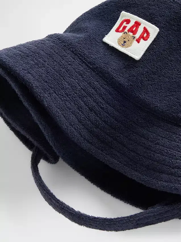Sombrero de pescador de rizo para bebés y niños con el logotipo de Brannan Bear