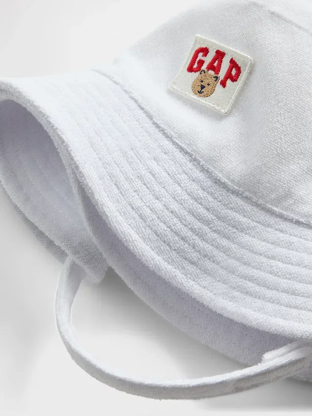 Sombrero de pescador de rizo para bebés y niños con el logotipo de Brannan Bear