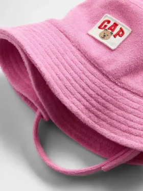 Sombrero de pescador de rizo para bebés y niños con el logotipo de Brannan Bear