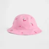 Sombrero de pescador para niños pequeños con estampado de cerezas