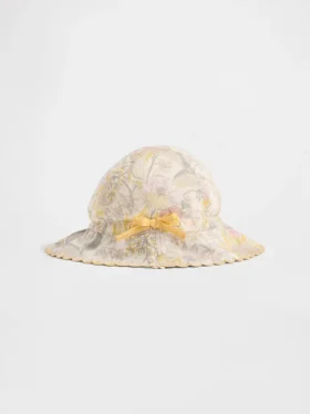 Sombrero de sol floral para bebé