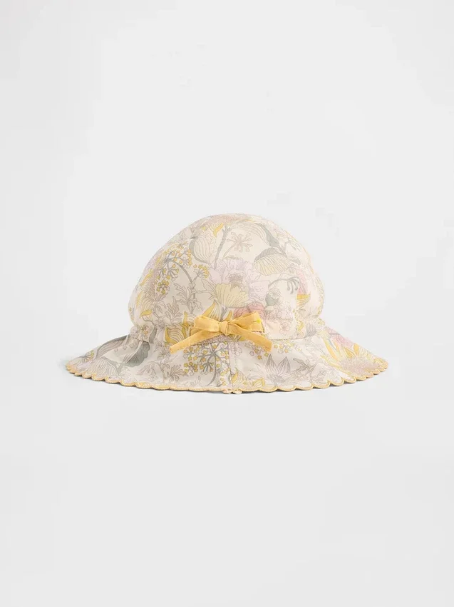 Sombrero de sol floral para bebé