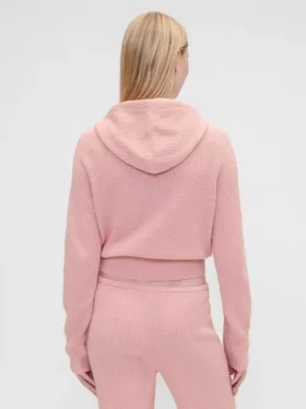 Sudadera con capucha corta de punto waffle CashSoft de GAP × Summer Fridays