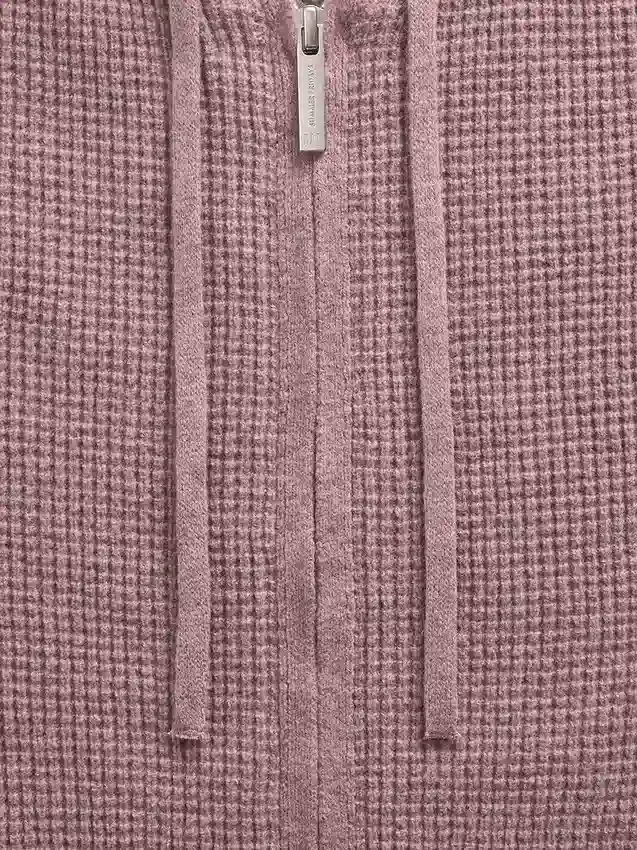 Sudadera con capucha corta de punto waffle CashSoft de GAP × Summer Fridays