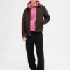Sudadera con capucha, cremallera completa y corte corto oversize para adulto