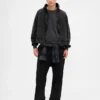 Sudadera con capucha, cremallera completa y corte corto oversize para adulto